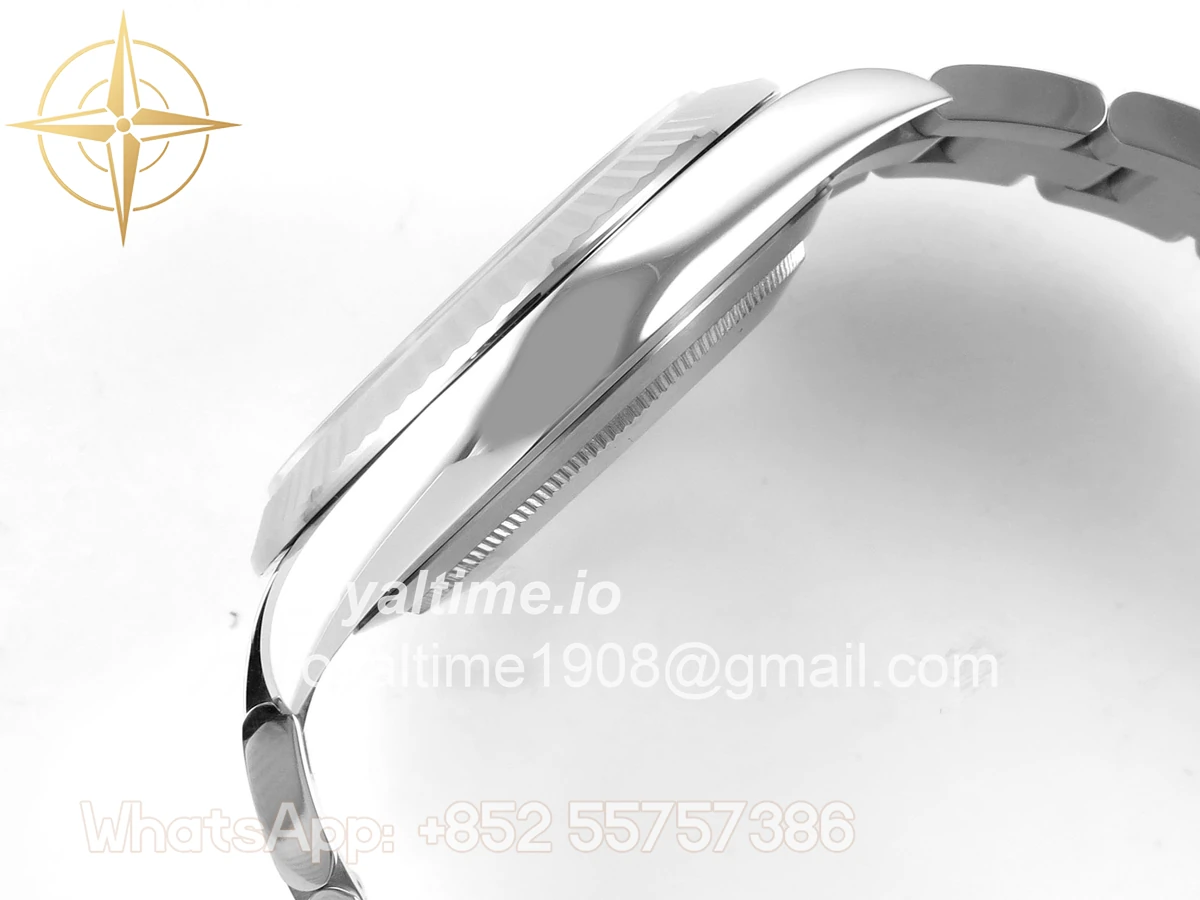 Rolex DateJust 41 126334 904L SS SCF Gray Diamonds Dial on Oyster Bracelet VR3235 - Image 9