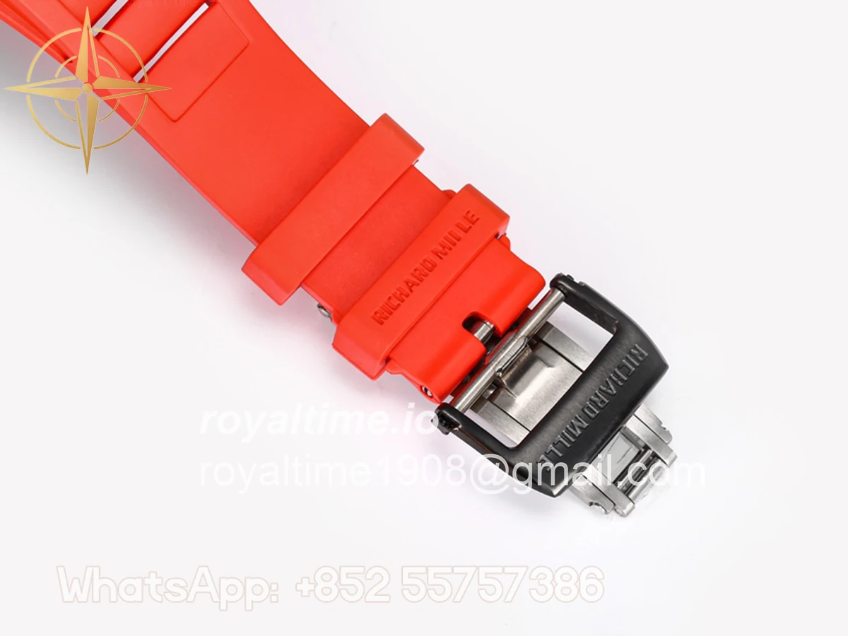 Richard Mille RM 055 Bubba Watson in NTPT Carbon Red Rubber Strap - Image 9