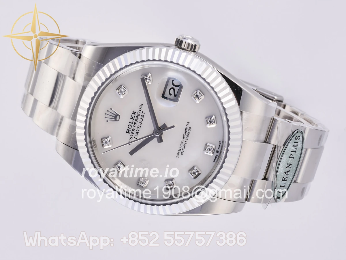 Rolex DateJust 41 126334 Clean Plus 904L Steel White MOP Diamonds Dial on Oyster Bracelet DD3235 - Image 9