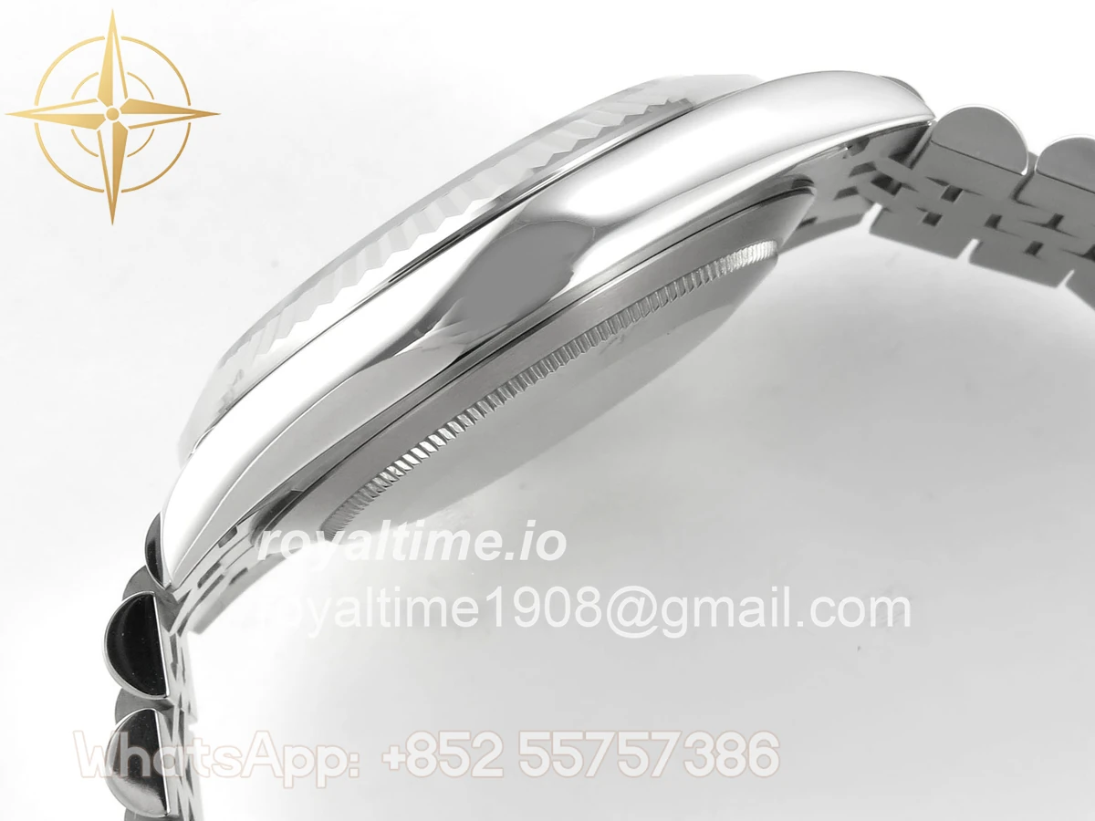 Rolex DateJust 41 126334 Clean Plus Gray Dial Green Roman on Jubilee Bracelet JH3235 (Free Sprung) Weighted 133g - Image 9