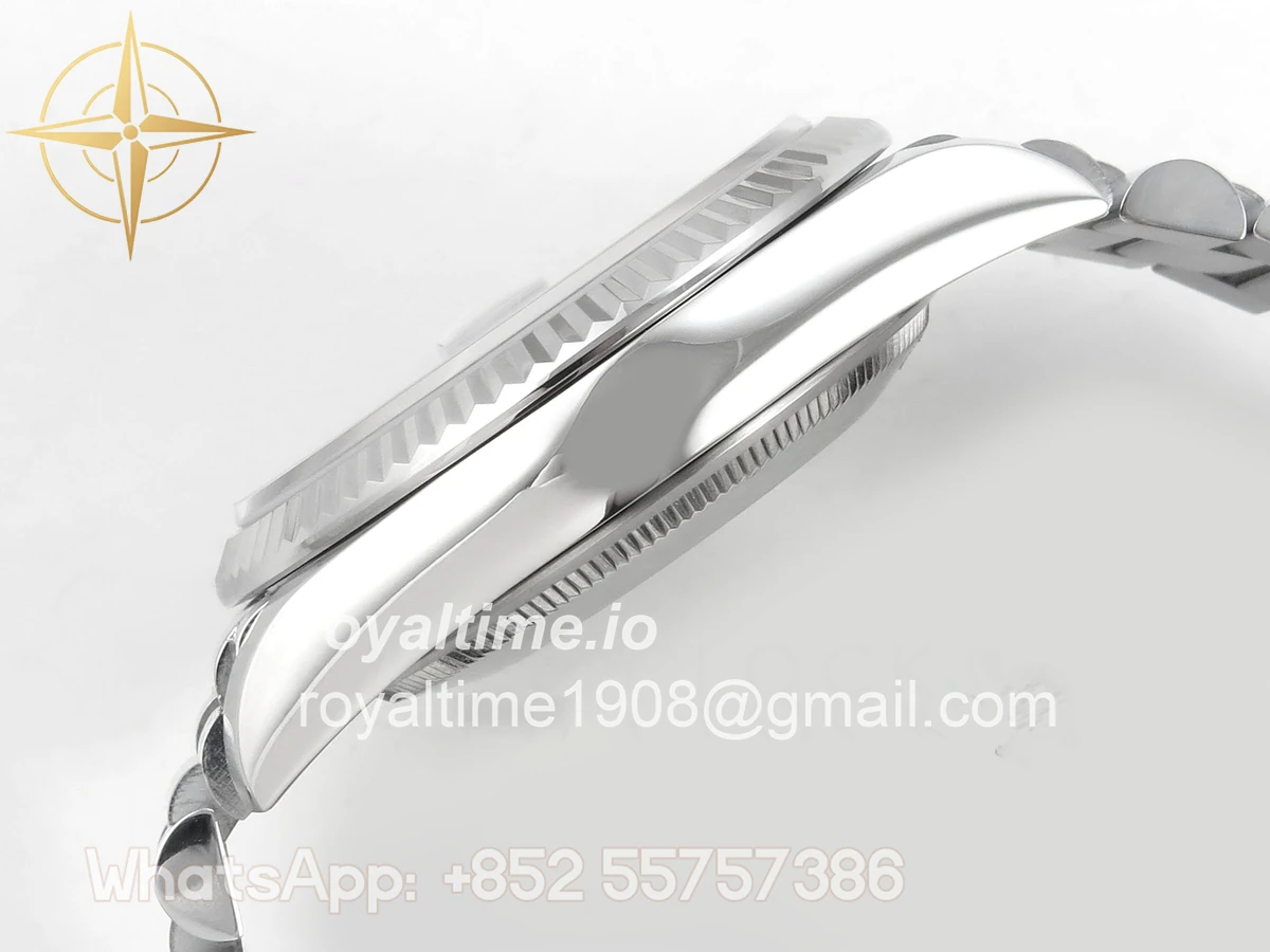 Rolex Day Date 36 SS QF 904L Steel Red Stick Dial on President Bracelet VR3255 V3 - Image 9