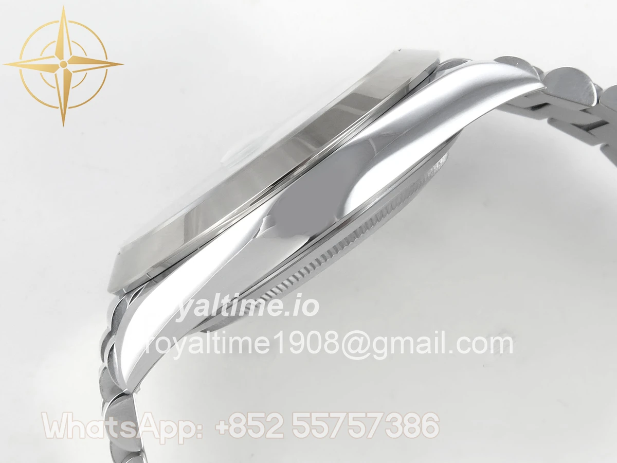 Rolex Day Date 40 SS 228239 QF Ice Blue Crystal Dial on President Bracelet A2836 V6 (200g) - Image 9