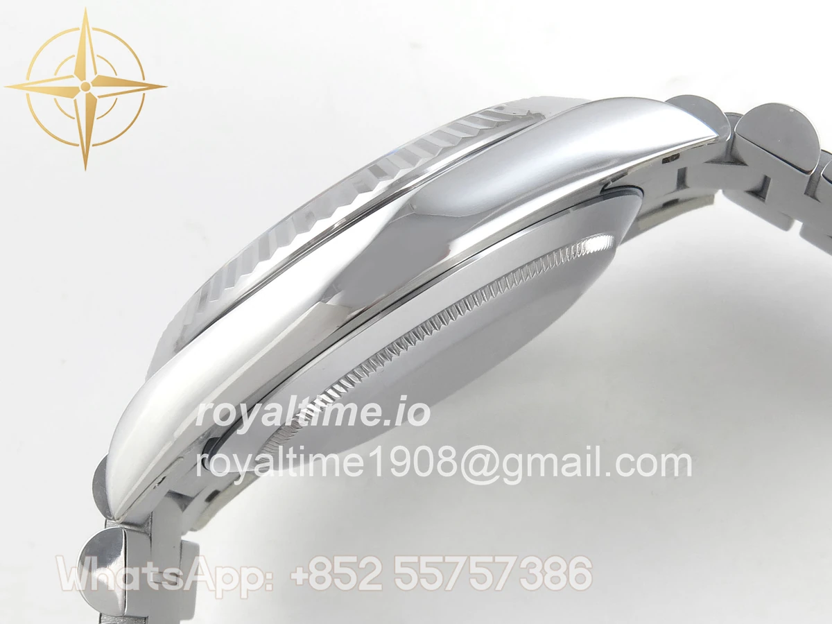 Rolex Day Date 40 SS TMF Blue Roman Dial on President Bracelet VR3255 (220g) - Image 9