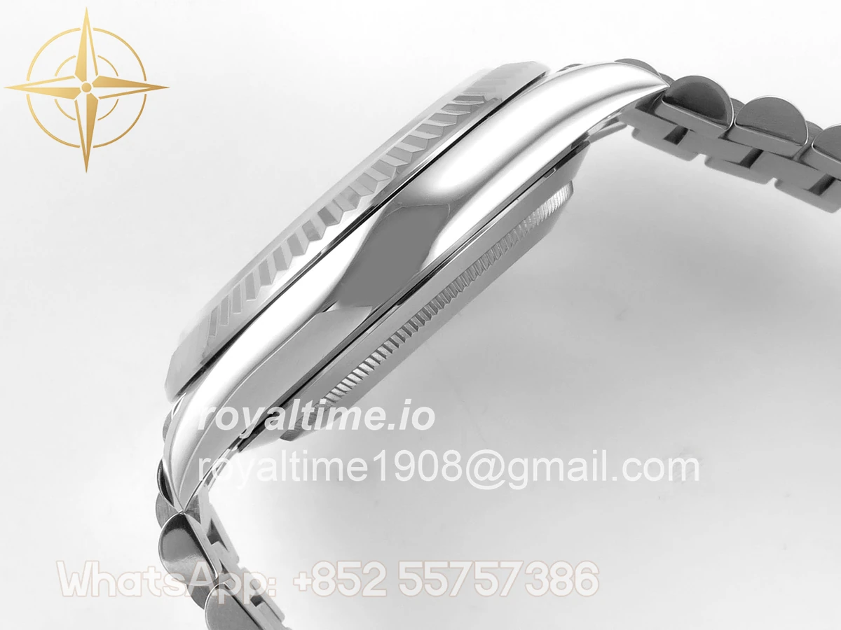 Rolex Day Date 40 SS TMF Silver Crystal Dial on President Bracelet VR3255 (Weighted) 208g - Image 9