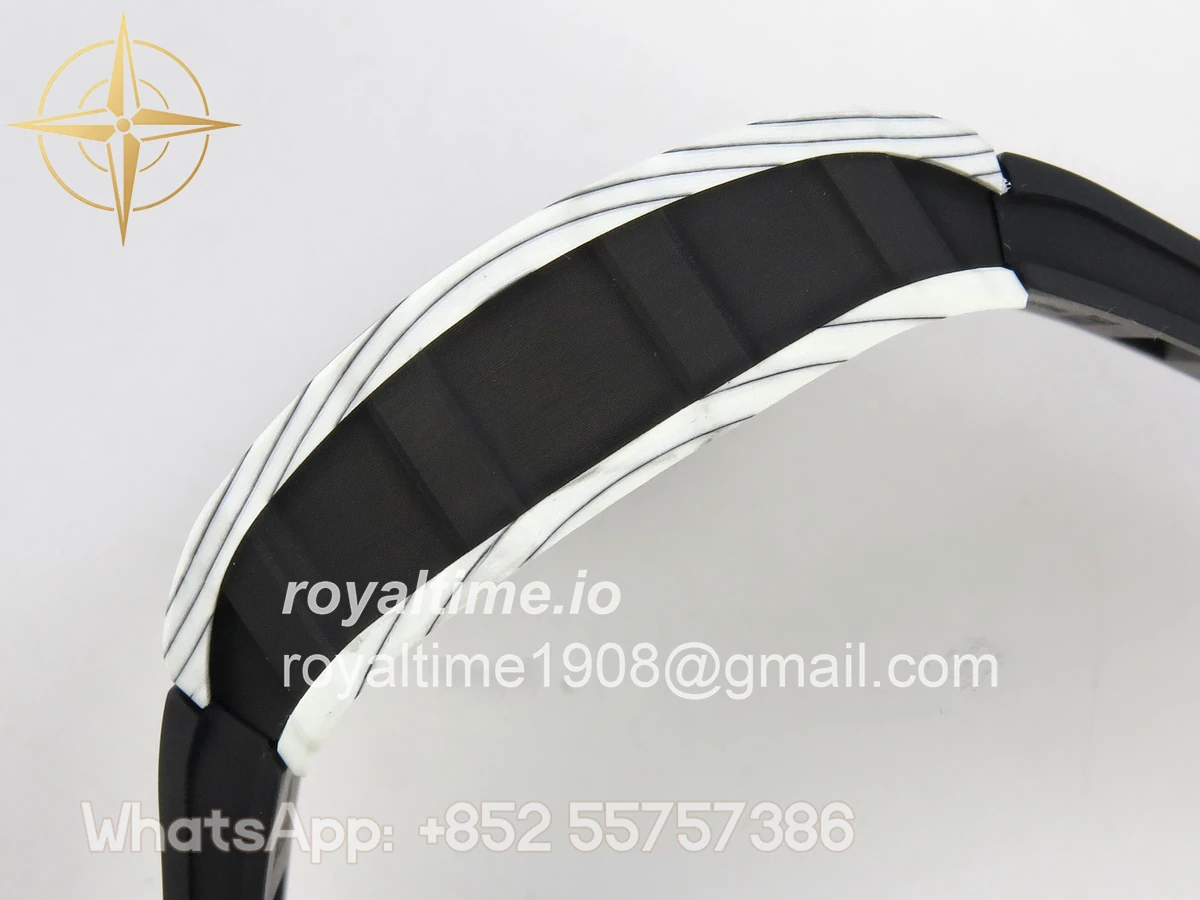 Richard Mille RM035-01 White Carbon ZF Skeleton Dial On Black Rubber Strap RMUL2 - Image 9