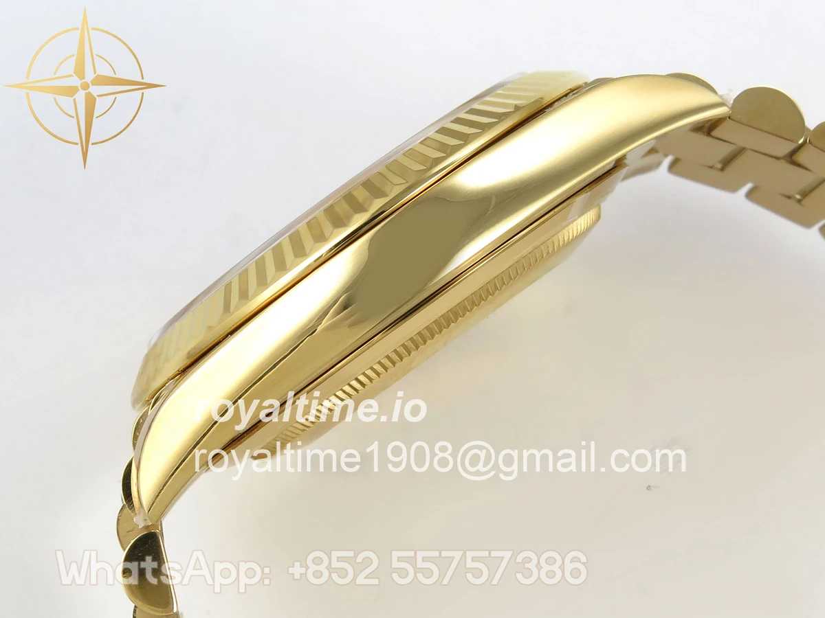 Rolex Day Date 40 YG 228238 QF Silver Roman Dial on President Bracelet A2836 V6 (200g) - Image 9