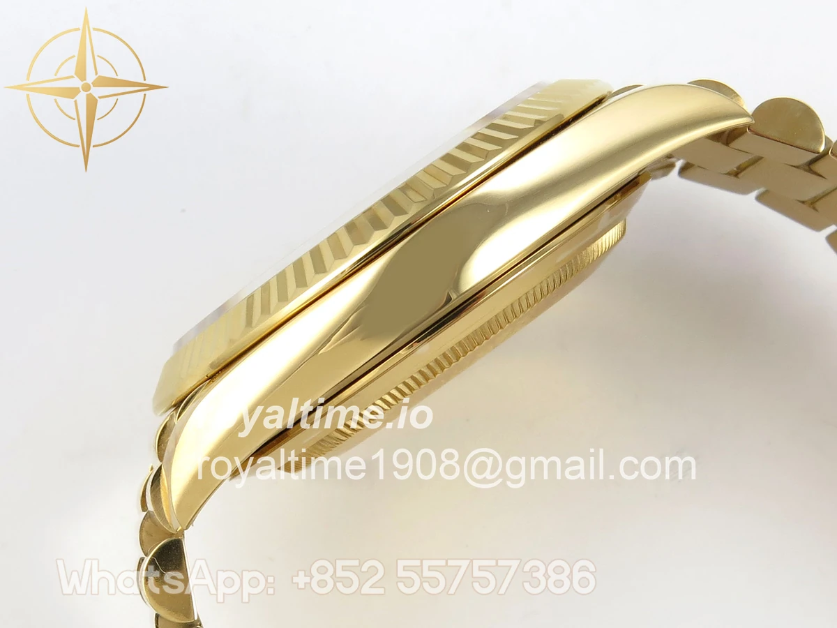 Rolex Day Date 40 YG 228238 QF White Crystal Dial on President Bracelet VR3255 V8 (190g) - Image 9