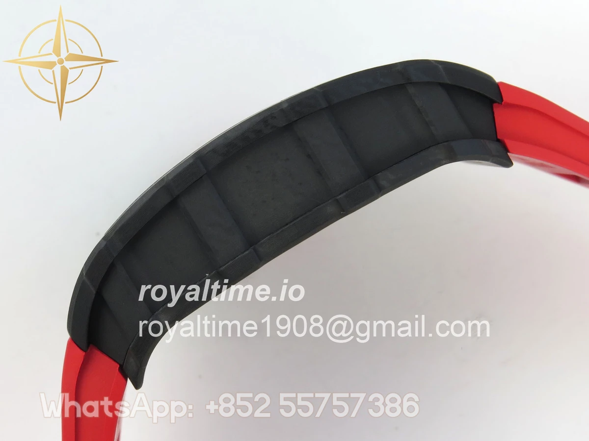 Richard Mille RM035-02 NTPT ZF Skeleton Dial on Red Rubber Strap RMAL1 V7 - Image 9