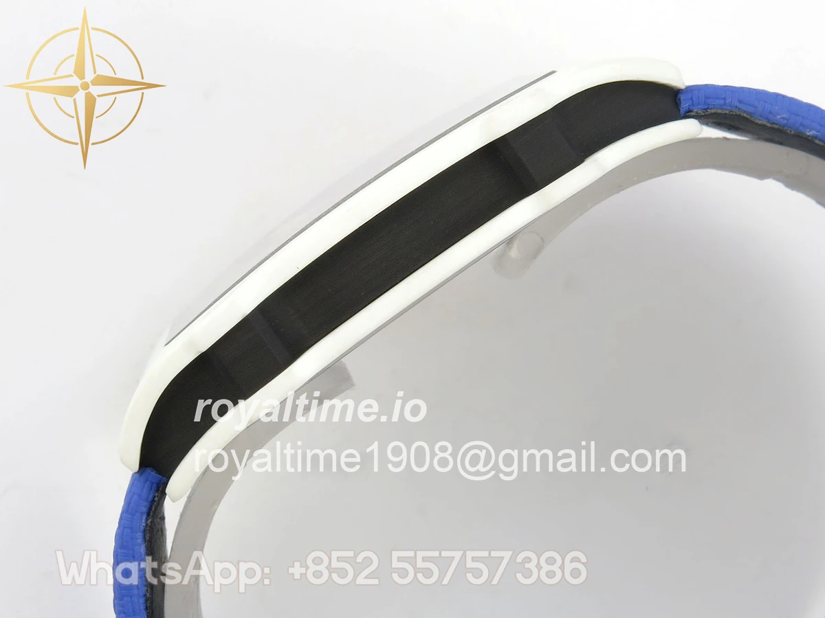 Richard Mille AVF RM67-02 France White NTPT Spain Skeleton Dial on Blue Elastic strap CRMA7 - Image 9