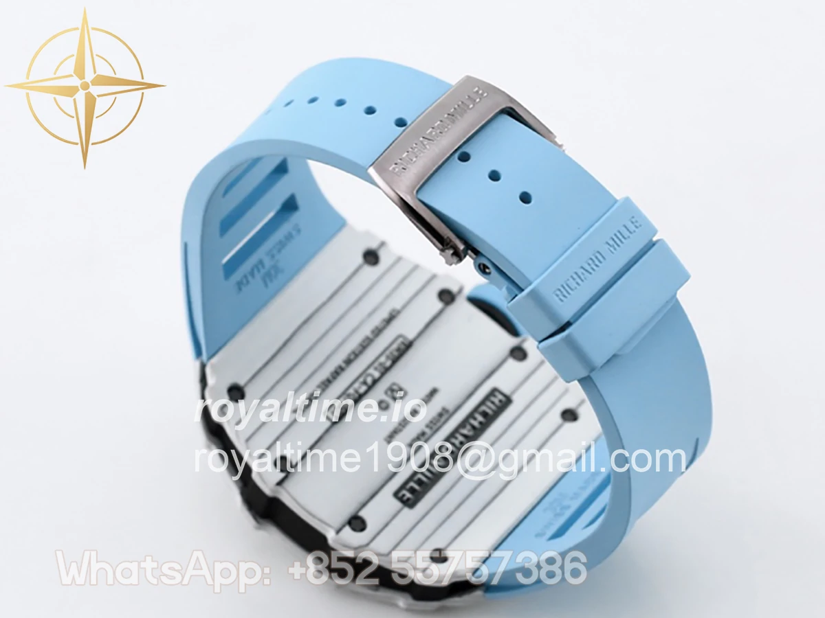 Richard Mille RM 035-01 Rafael Nadal White NTPT on Blue Rubber Strap - Image 9