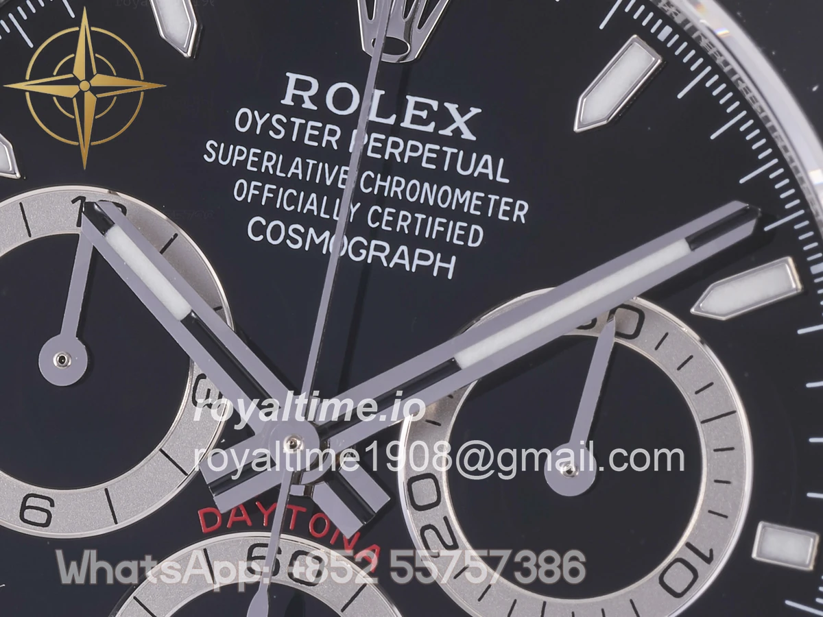 Rolex Daytona 126500 QF 904L Steel Black Dial on SS Bracelet JH4131 (Free Sprung) - Image 9