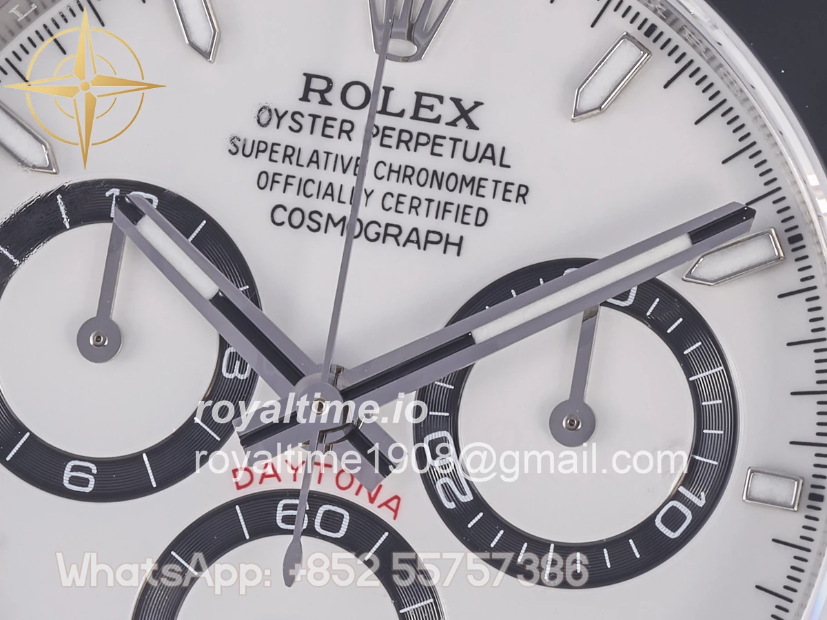 Rolex Daytona 126500 QF 904L Steel White Dial on SS Bracelet JH4131 (Free Sprung) - Image 9