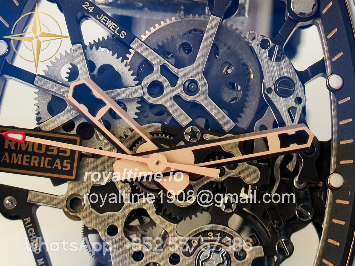 Richard Mille RM035-02 RG Black Ceramic SONIC Skeleton Dial on Black Rubber Strap RMUL1 - Image 9