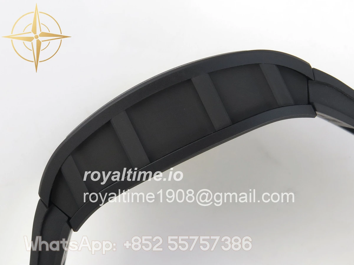 Richard Mille RM035 Americas Manual Carbon/Black Ceramic ZF Skeleton Dial On Black Rubber Strap RMUL1 - Image 9