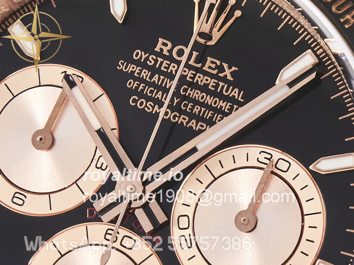 Rolex Daytona 126515 TMF Black/RG Stick Dial on Oysterflex Strap DD4131 - Image 9