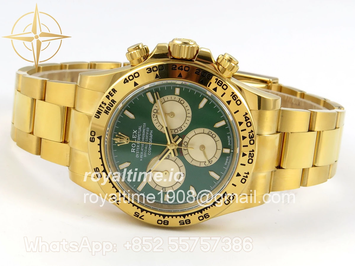 Rolex Daytona 126508 YG Clean Plus Green/YG Dial on Oysterflex Strap DD4131 - Image 9