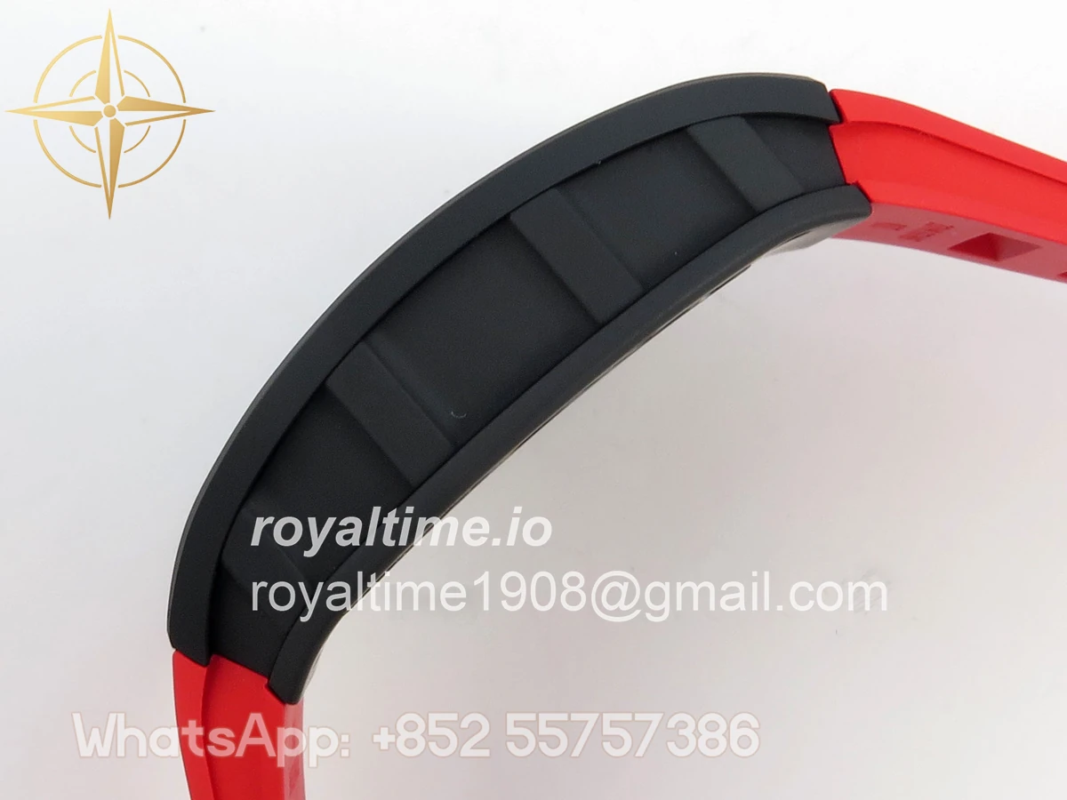 Richard Mille RM055 Black Ceramic APSF on Red Inner Bezel on Red Rubber Strap RMUL2 - Image 9