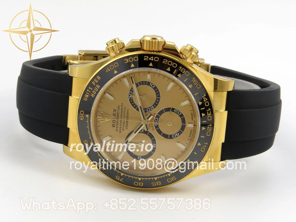 Rolex Daytona 126518 ARF YG Dial on Oysterflex Strap DD4131 V2 (Weighted) - Image 9