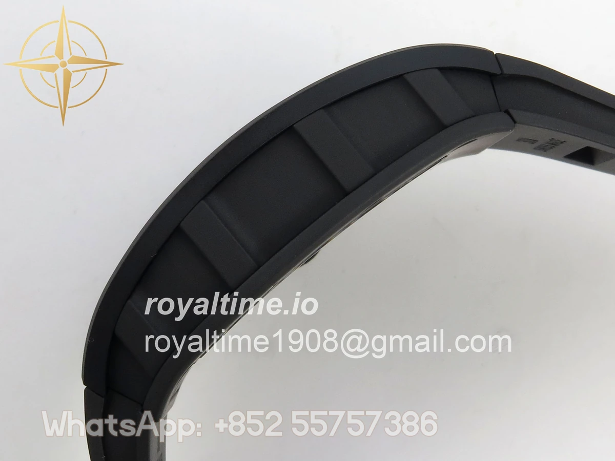 Richard Mille RM055 Black Ceramic APSF on RG Inner Bezel on Black Rubber Strap RMUL2 - Image 9