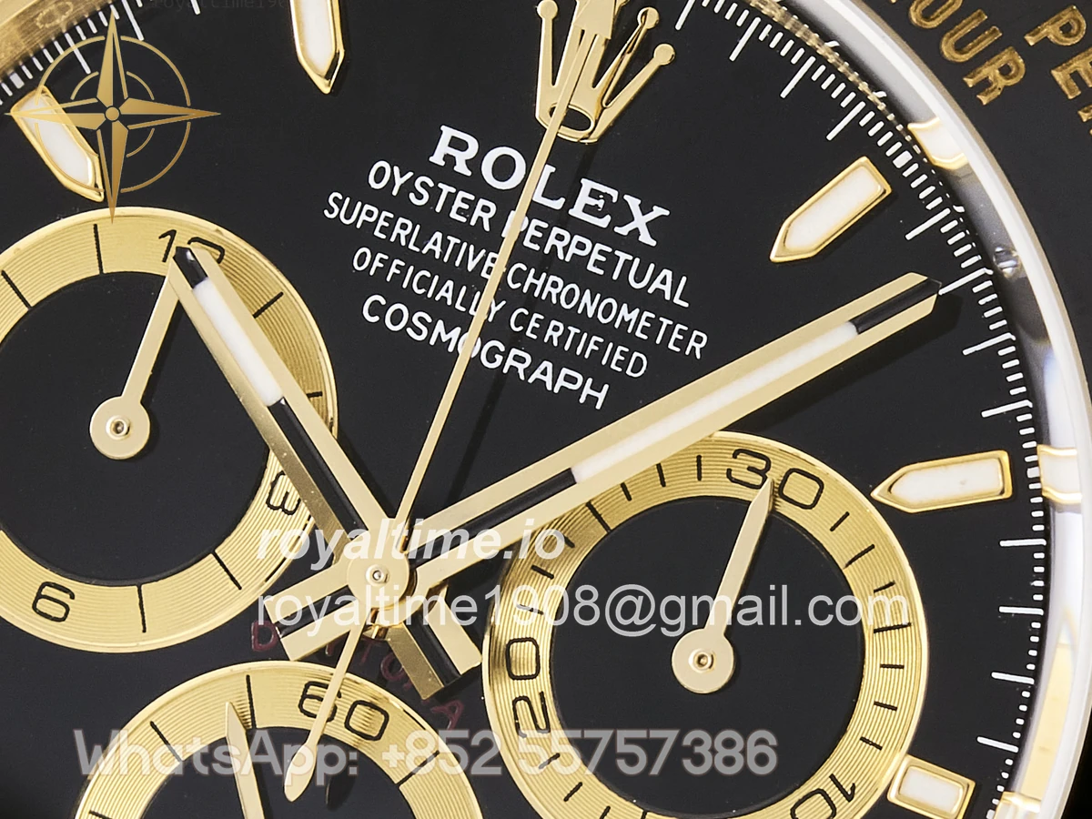 Rolex Daytona 126518 TMF Black Stick Dial on Oysterflex Strap DD4131 - Image 9