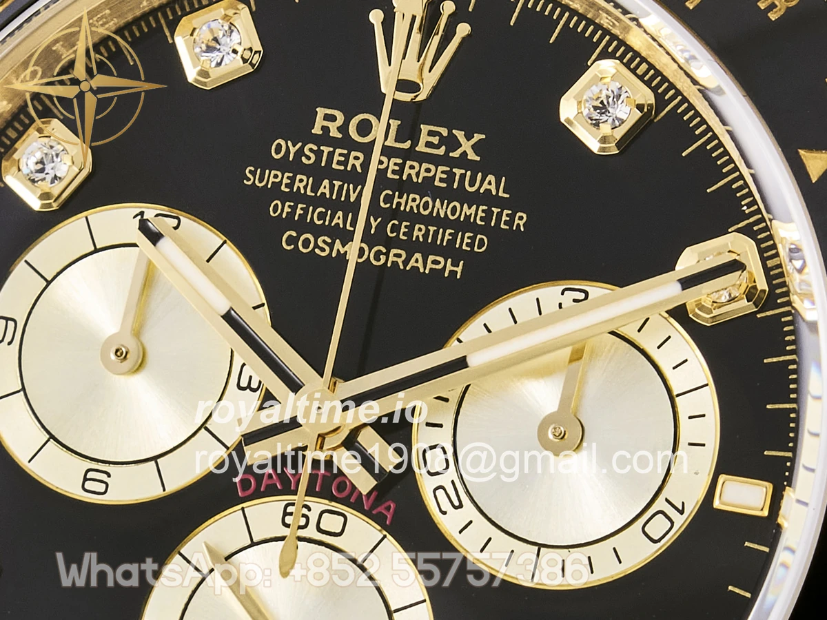 Rolex Daytona 126518 TMF Black/YG Diamonds Dial on Oysterflex Strap DD4131 - Image 9