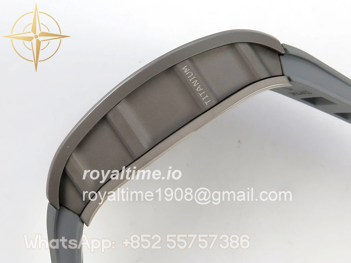 Richard Mille RM055 Gray Ceramic MLF on Gray Rubber Strap RMUL2 V2 (Brushed Ribs) - Image 9