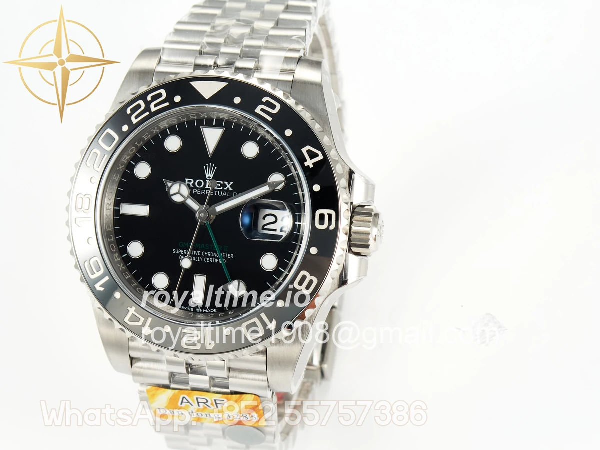 Rolex GMT-Master II 126710 GRNR Black/Gray Ceramic ARF on Jubilee Bracelet DD3285 CHS V3 - Image 9