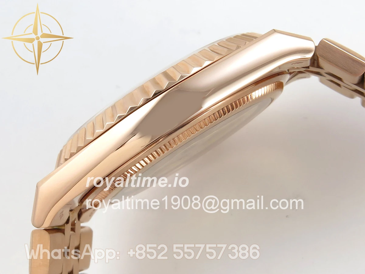 Rolex Land Dweller 127335 DIWF White Dial on RG Bracelet A7135 - Image 9