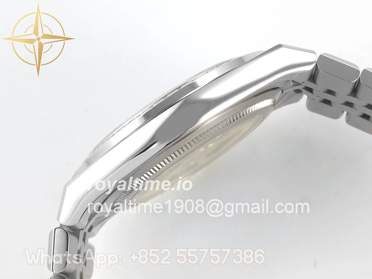 Rolex Land Dweller 127336 DIWF Ice Blue Textured Dial Diamonds Bezel on SS Bracelet A7135 - Image 9