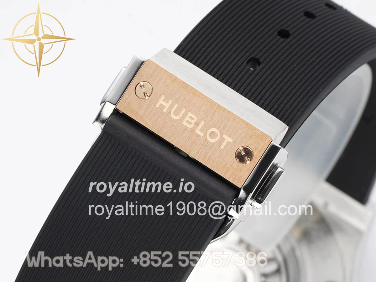 Hublot Classic Fusion Automatic 42mm Black Dial on Steel/Rose Gold on Rubber Strap - Image 9
