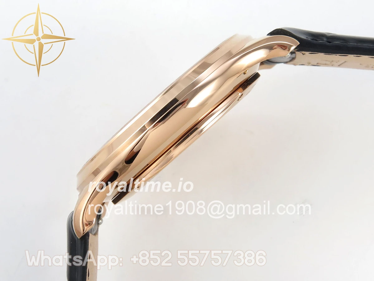 Jaeger-LeCoultre Master Ultra Thin Power Reserve RG APSF Cream Dial on Brown Leather Strap DD938 - Image 9