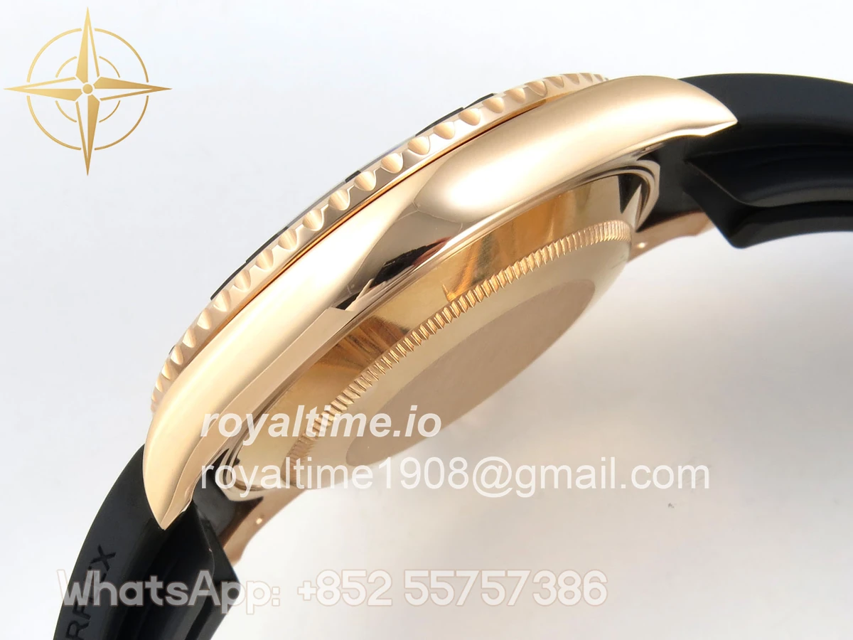Rolex Yacht-Master 126655 SCF 3D Black Ceramic Bezel on Black Rubber Strap DD3235 - Image 9
