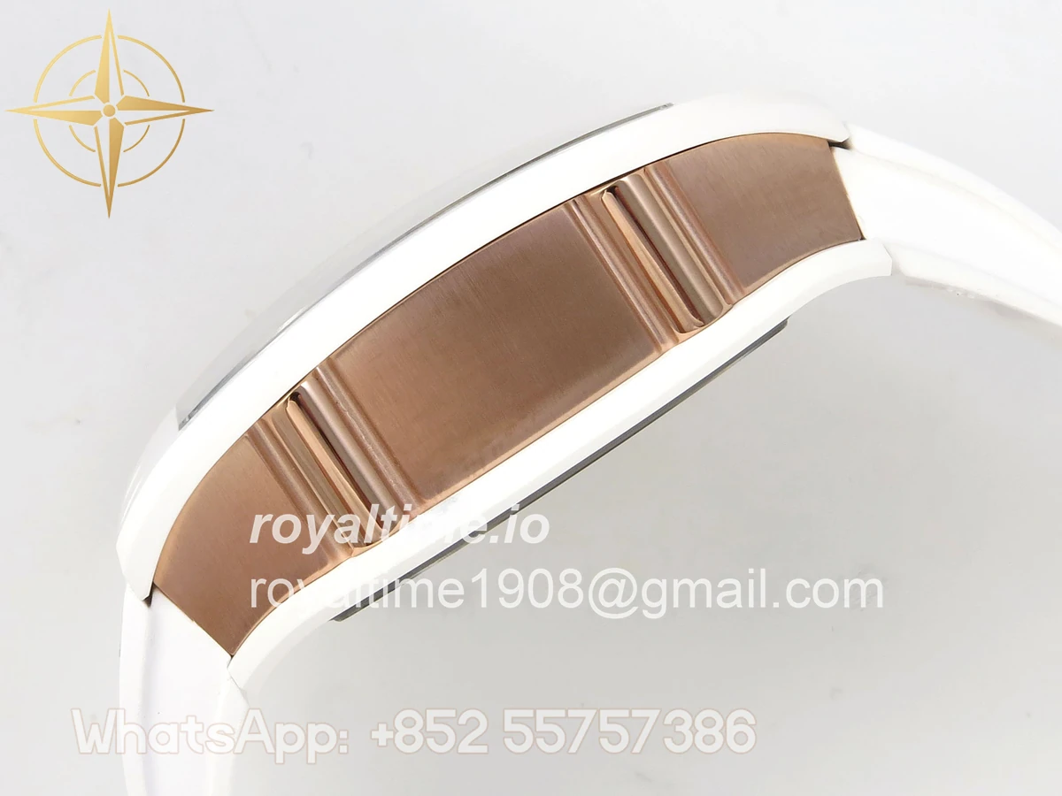 Richard Mille RM88 Tourbillon Smiley White Ceramic RMF on White Rubber Strap - Image 9
