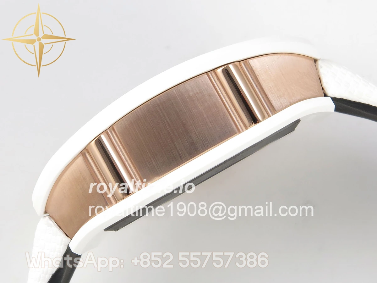 Richard Mille RM88 Tourbillon Smiley White Ceramic RMF on White Velcro Strap - Image 9
