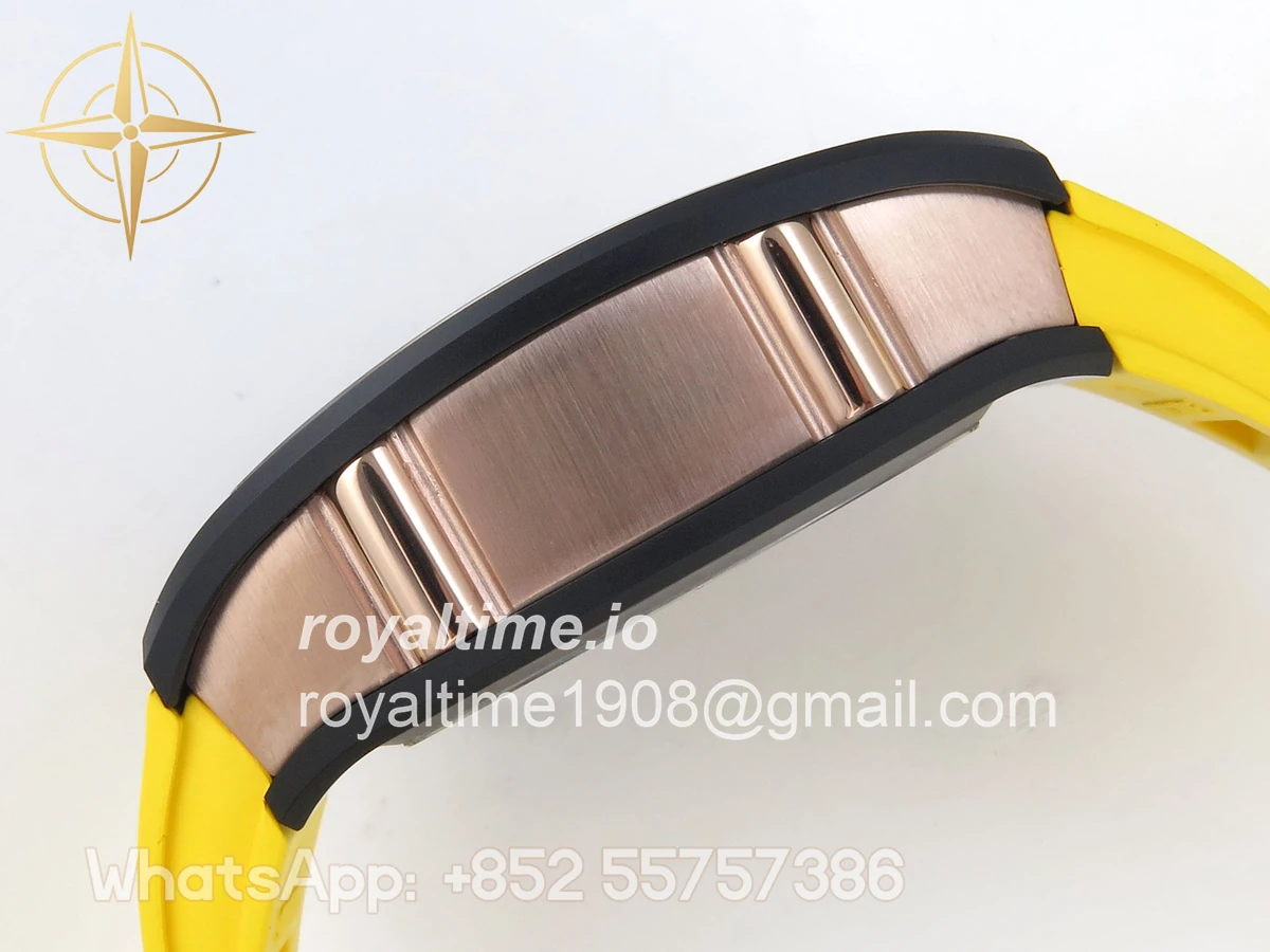 Richard Mille RM88 Tourbillon Smiley White Ceramic RMF on Yellow Rubber Strap - Image 9