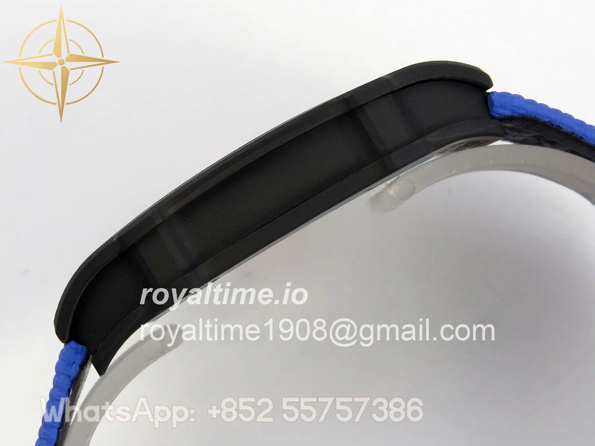 Richard Mille Umi Maker's RM67-02 Black NTPT France Blue/Red/White Skeleton Dial on Nylon strap CRMA7 V2 - Image 9