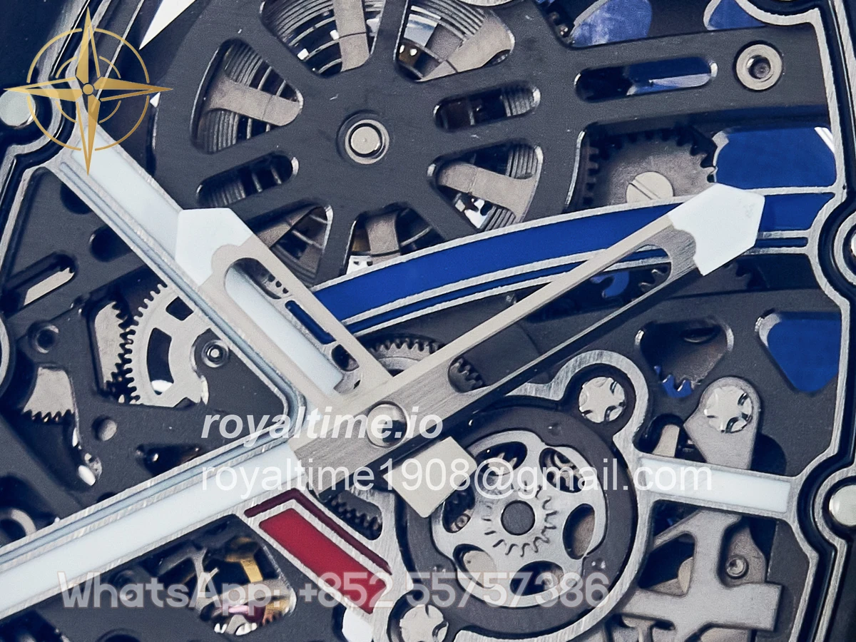 Richard Mille Custom Made RM67-02 White NTPT France Dial on Blue Nylon strap CRMA7 - Image 9