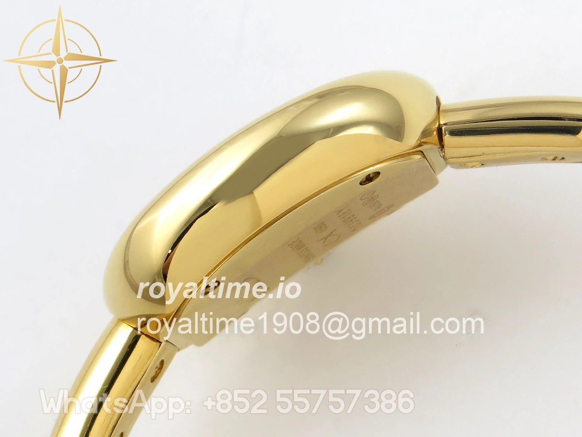 Cartier Baignoire De Cartier YG BLSF White Dial on YG Medium Size Bracelet Swiss Quartz - Image 9