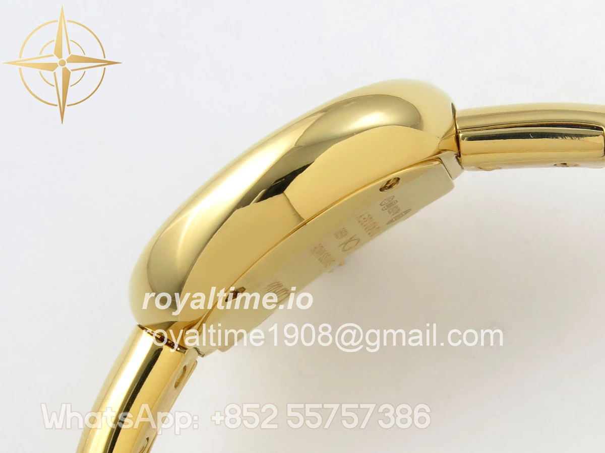 Cartier Baignoire De Cartier YG BLSF White Dial on YG Small Size Bracelet Swiss Quartz - Image 9