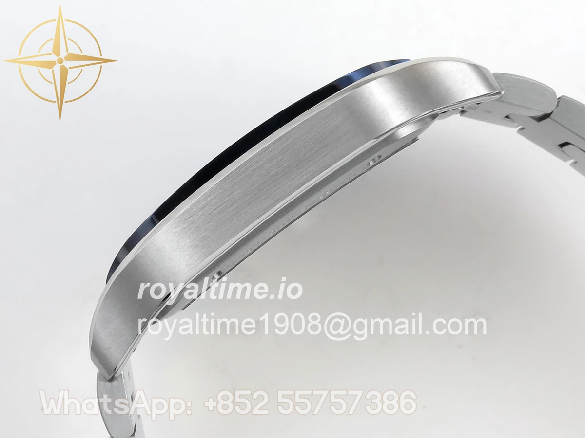 Cartier Santos de Cartier Skeleton SS MLF Skeleton Blue Skeleton Dial Blue Bezel on SS SmartLink Bracelet 9611MC - Image 9