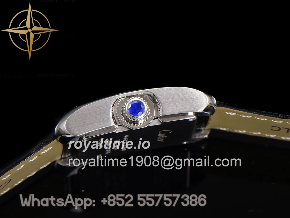 Cartier Tank Anglaise 30.2mm White Dial in Steel on Leather Strap - Image 9