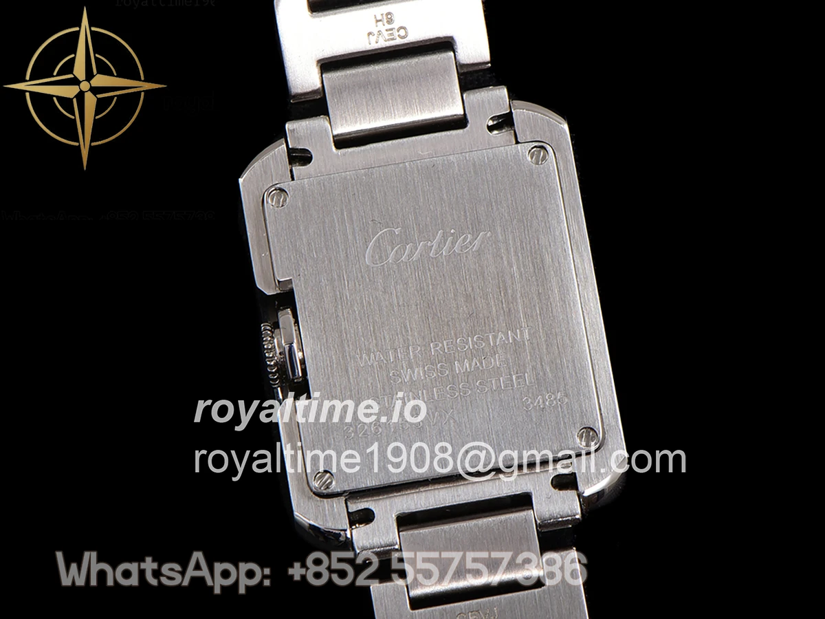 Cartier Tank Anglaise 30.2mm White Dial with Diamond Marker in Steel - Image 9