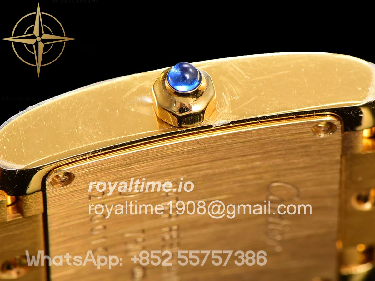 Cartier Tank Francaise Watch Small Yellow Gold with Diamond Bezel - Image 9