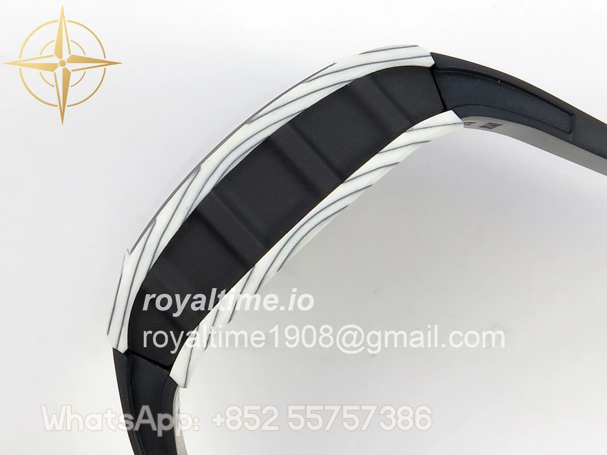 Richard Mille AVF RM061 White NTPT Black Inner Bezel Black Rubber Strap Vaucher RMUL2 Free Sprung (Mod) - Image 9
