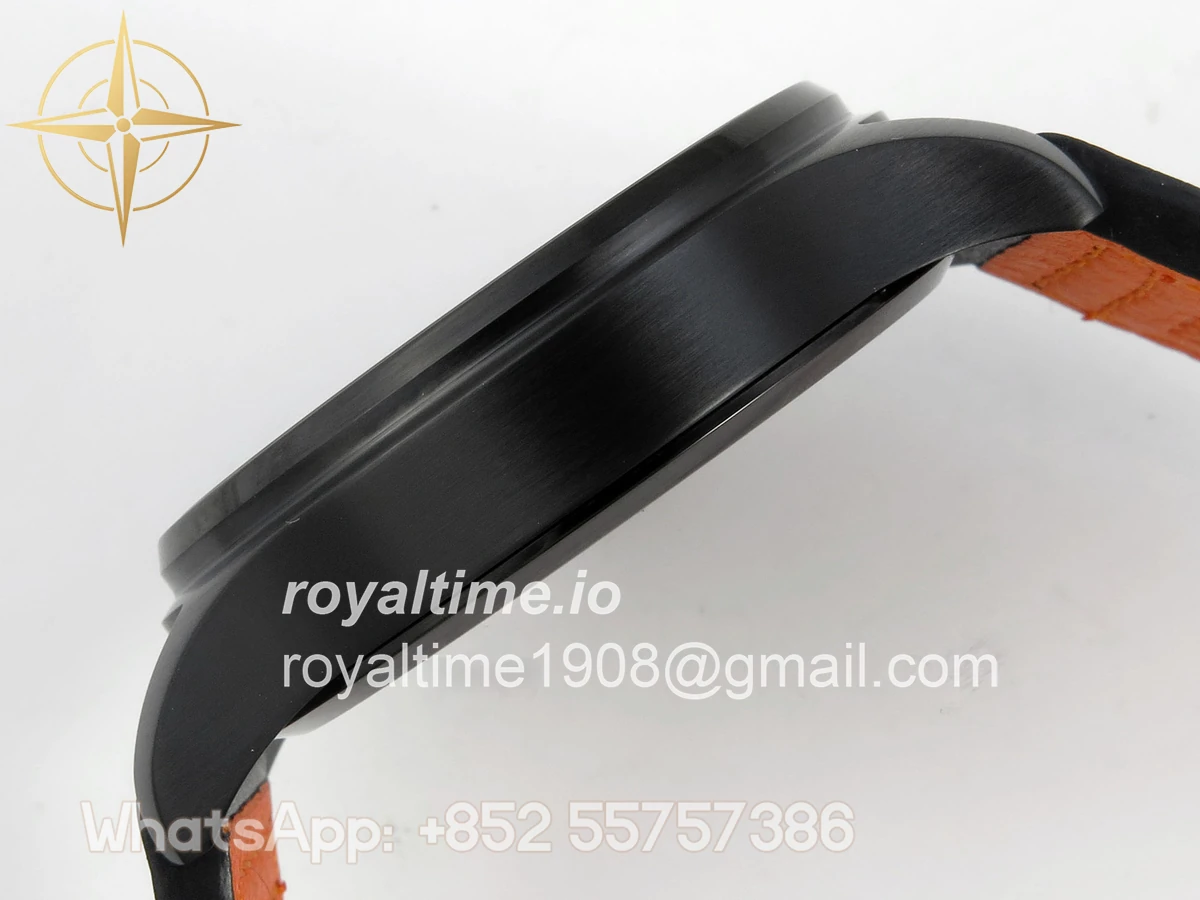 IWC Big Pilot 43 Tourbillon PVD RMSF Whtie Dial on Black Leather Strap - Image 9