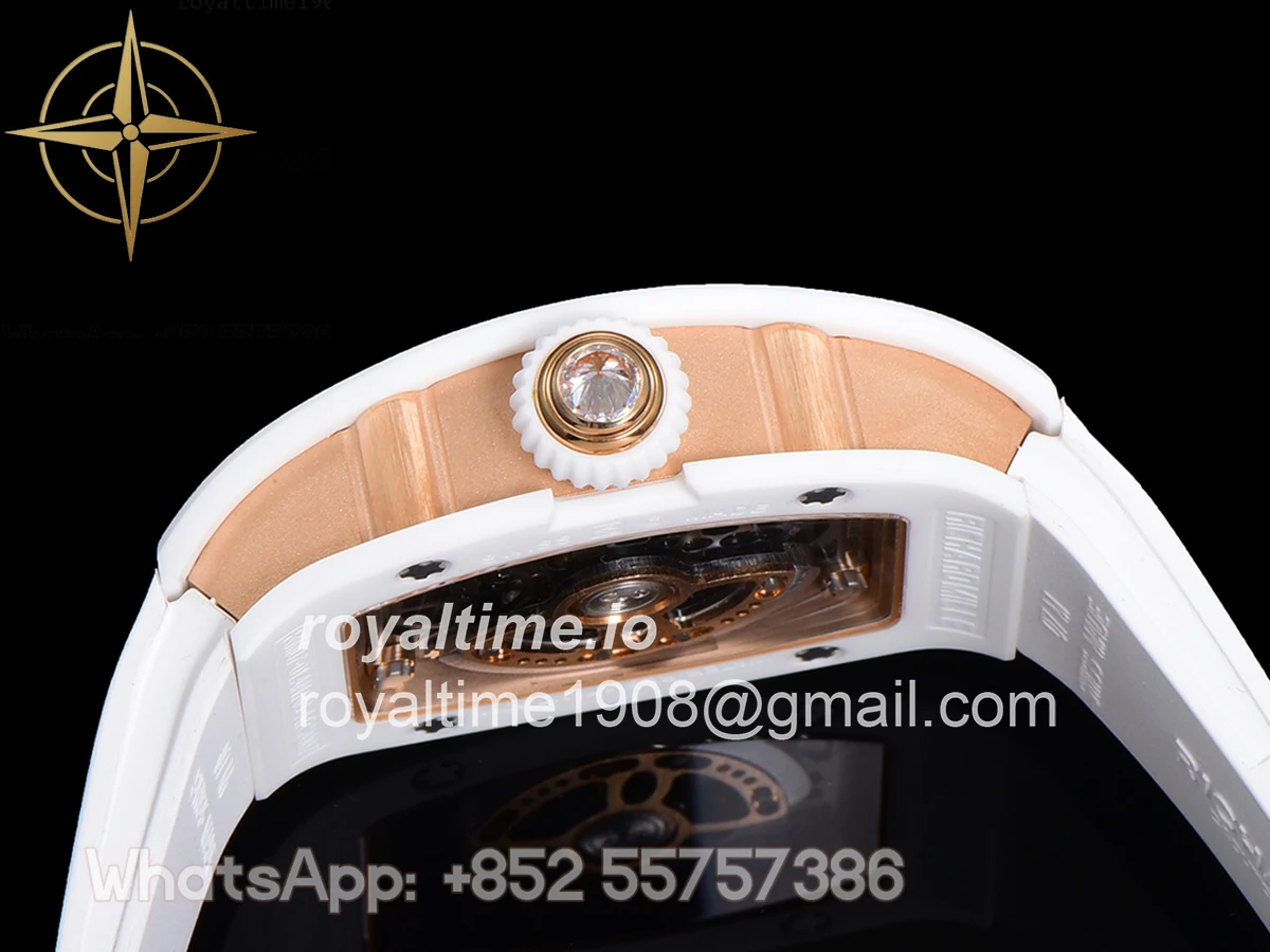 Richard Mille RM 007 Automatic Ladies White Ceramic Red Lips Diamond - Image 9