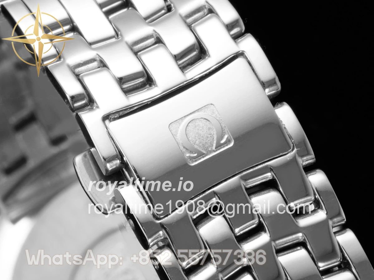Omega De Ville Co-Axial Chronometer 36.8mm Silver Dial with Blue Marker in Steel on Bracelet - Image 9