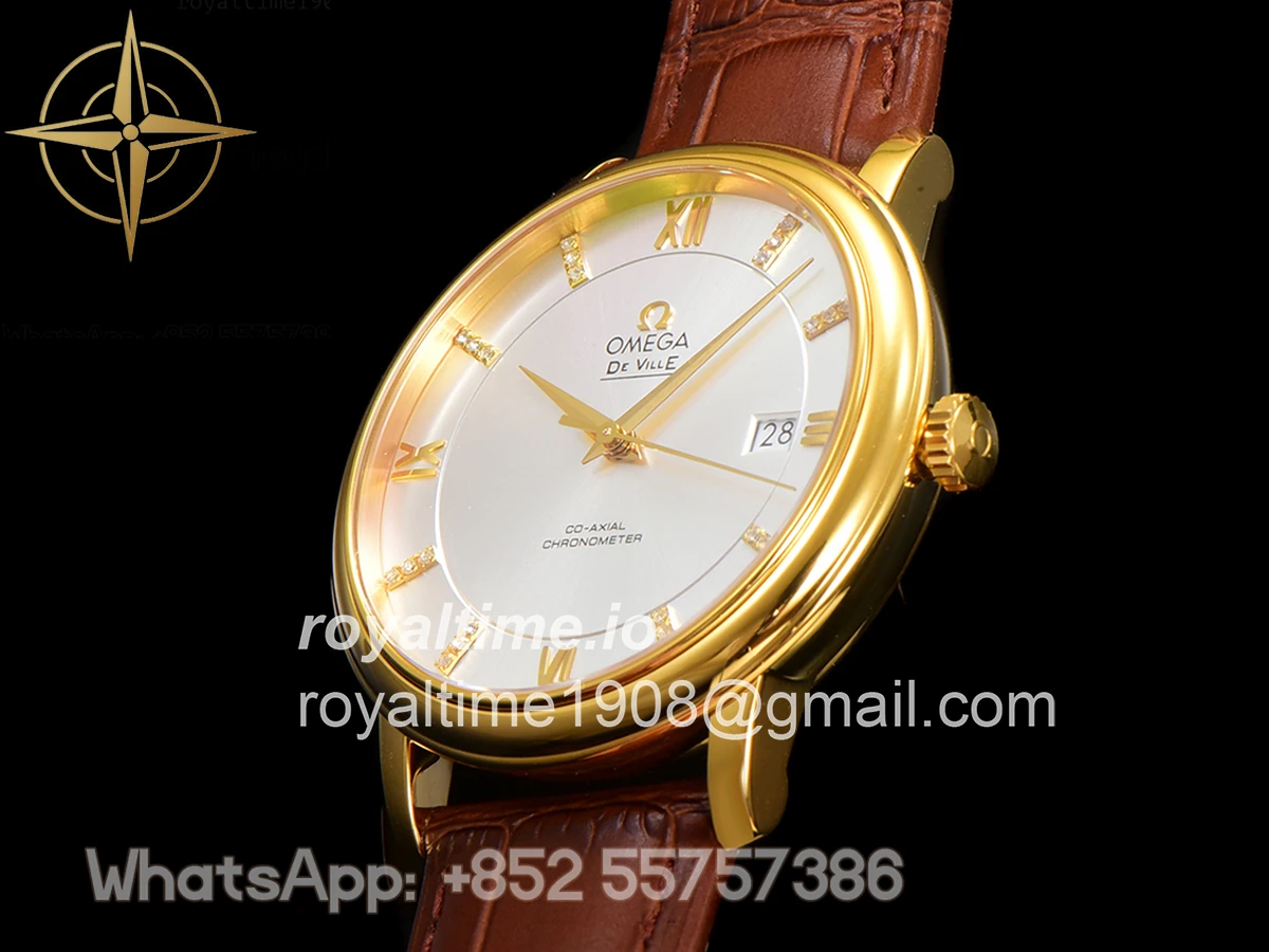 Omega De Ville Prestige Co‑Axial Master Chronometer 40mm Silver Dial in Yellow Gold - Image 9