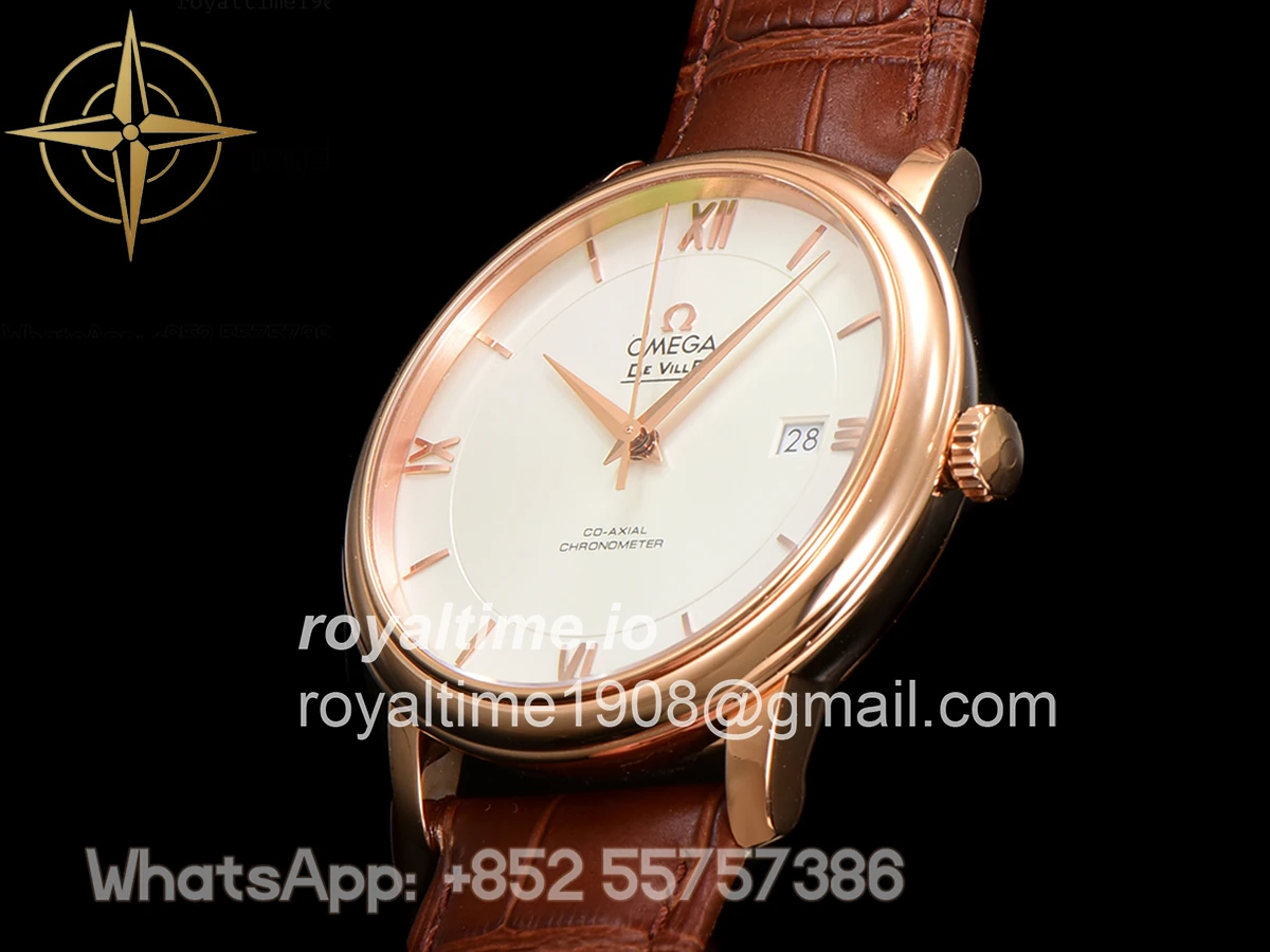 Omega De Ville Prestige Co‑Axial Master Chronometer 40mm White Dial in Rose Gold - Image 9