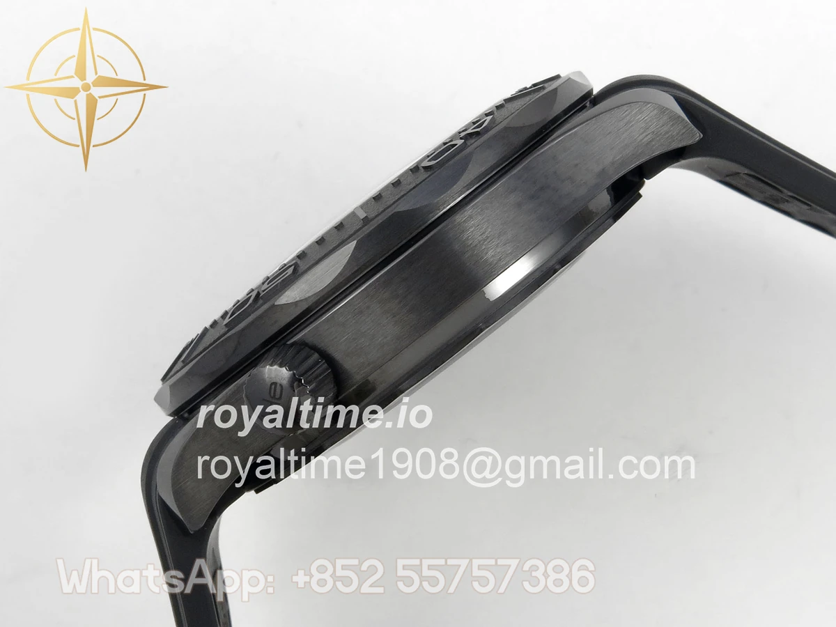 Omega Seamaster Diver 300M Black Ceramic Bezel ORF All Black Dial On Black Rubber Strap OR8806 - Image 9